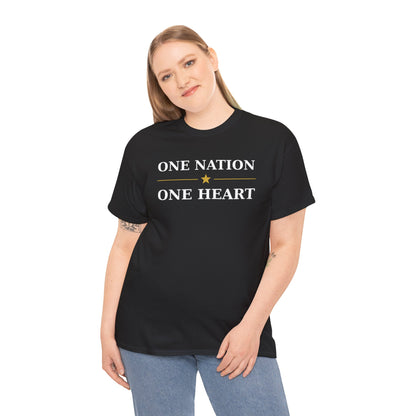 One Nation One Heart Flag Tee