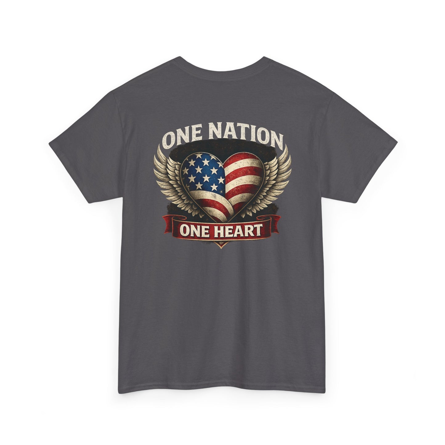 One Nation One Heart Flag Tee