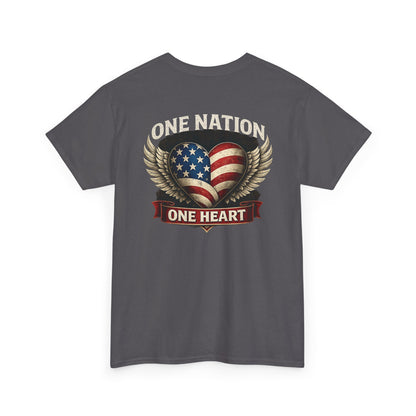 One Nation One Heart Flag Tee