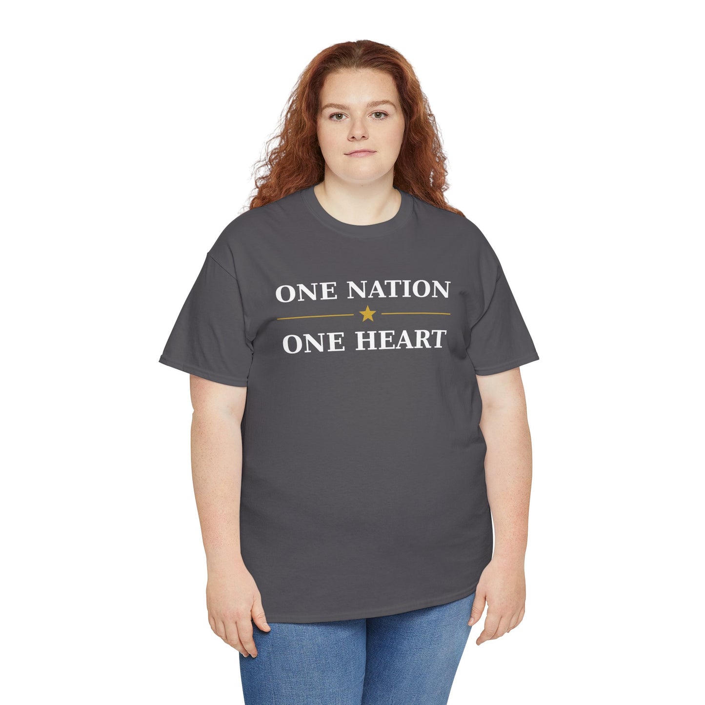 One Nation One Heart Flag Tee