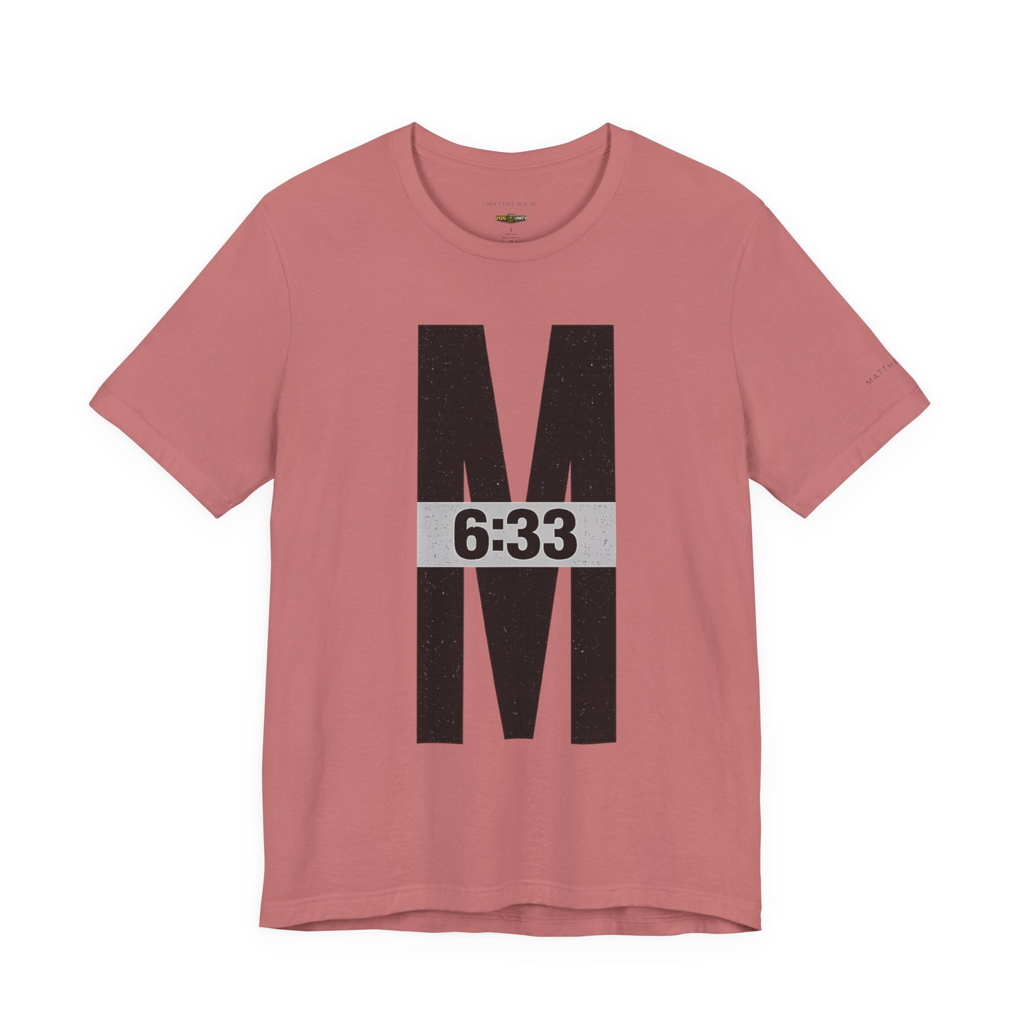 M 6:33 Bible Verse Tee — Seek First the Kingdom | Light Colorways