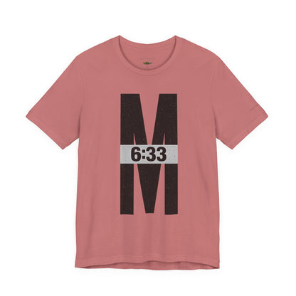 M 6:33 Bible Verse Tee — Seek First the Kingdom | Light Colorways