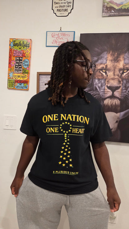 One Nation One Heart Flag Tee — variant view | 705 Unity Christian apparel