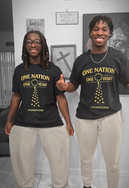 One Nation One Heart Flag Tee — variant view | 705 Unity Christian apparel
