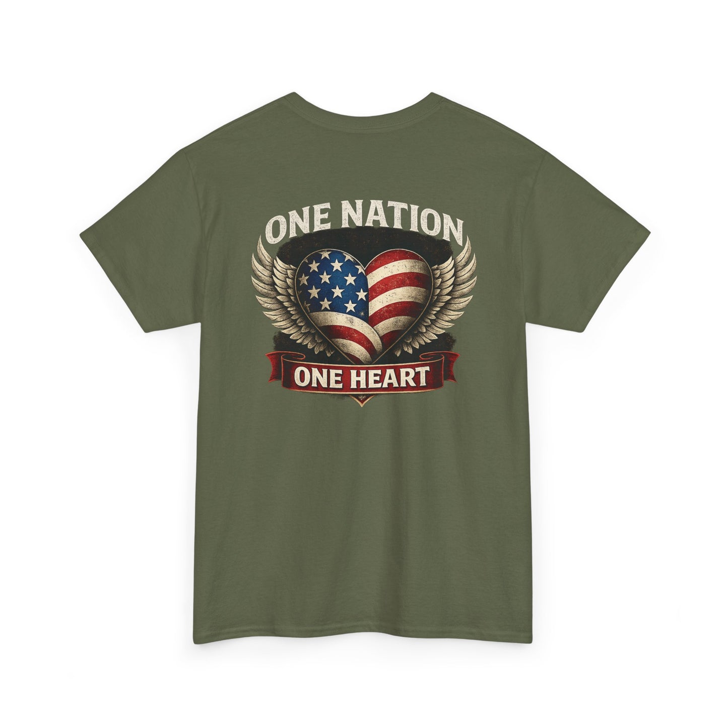One Nation One Heart Flag Tee