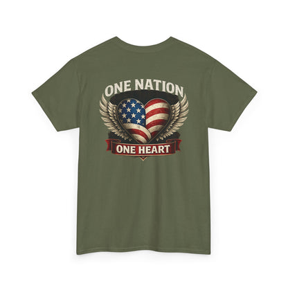 One Nation One Heart Flag Tee