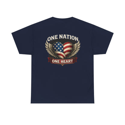 One Nation One Heart Wings Tee