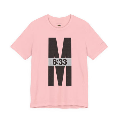 M 6:33 Bible Verse Tee — Seek First the Kingdom | Light Colorways