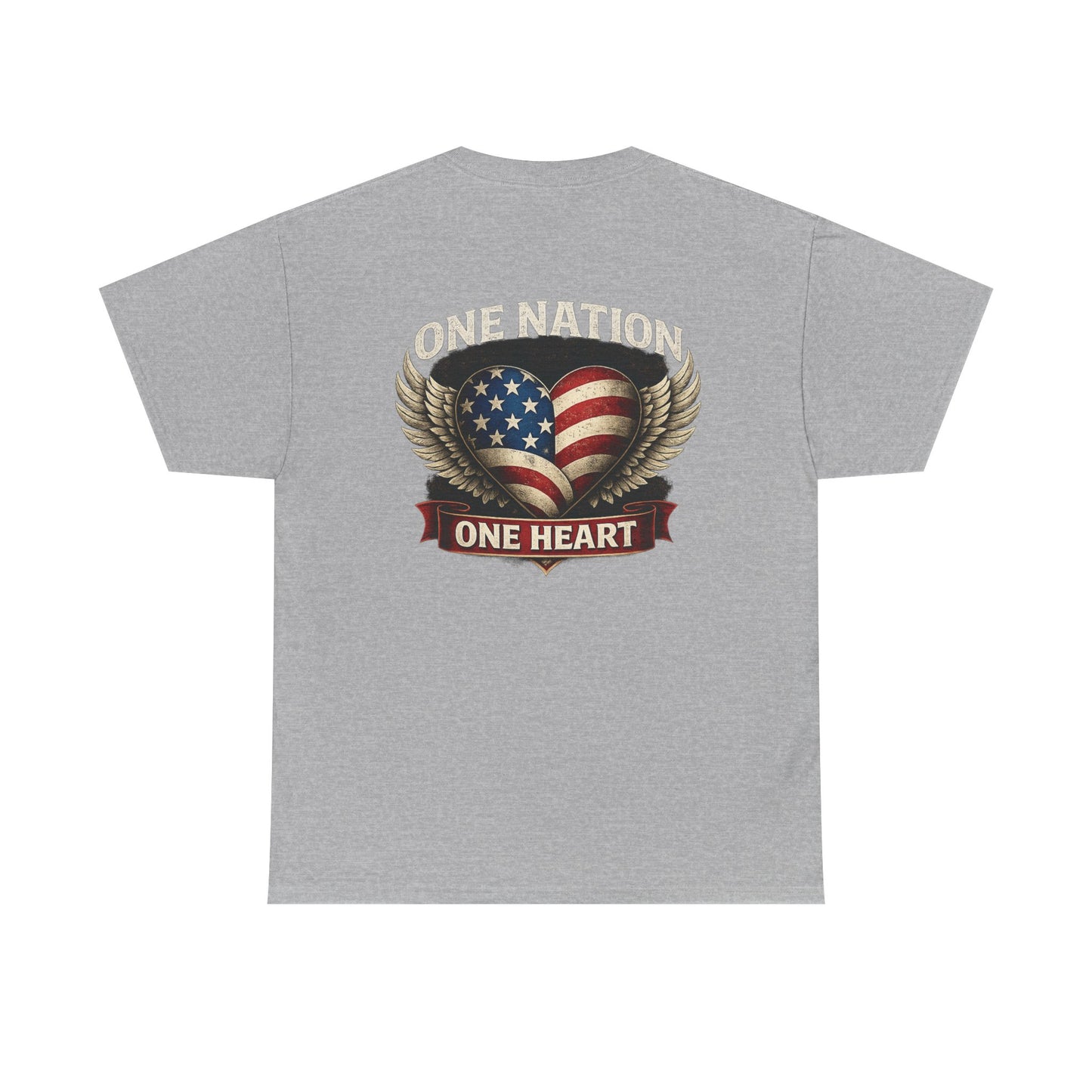 One Nation One Heart Wings Tee