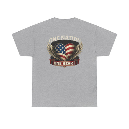 One Nation One Heart Wings Tee