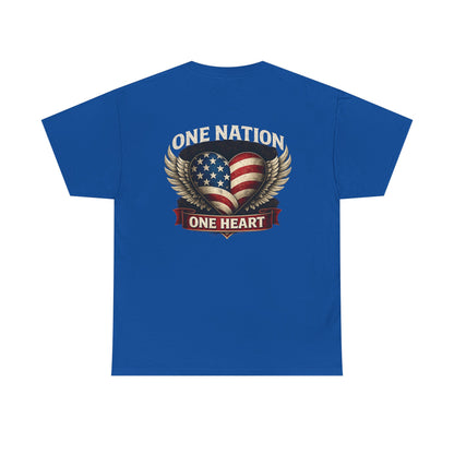 One Nation One Heart Wings Tee