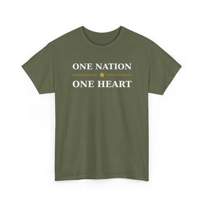 One Nation One Heart Flag Tee
