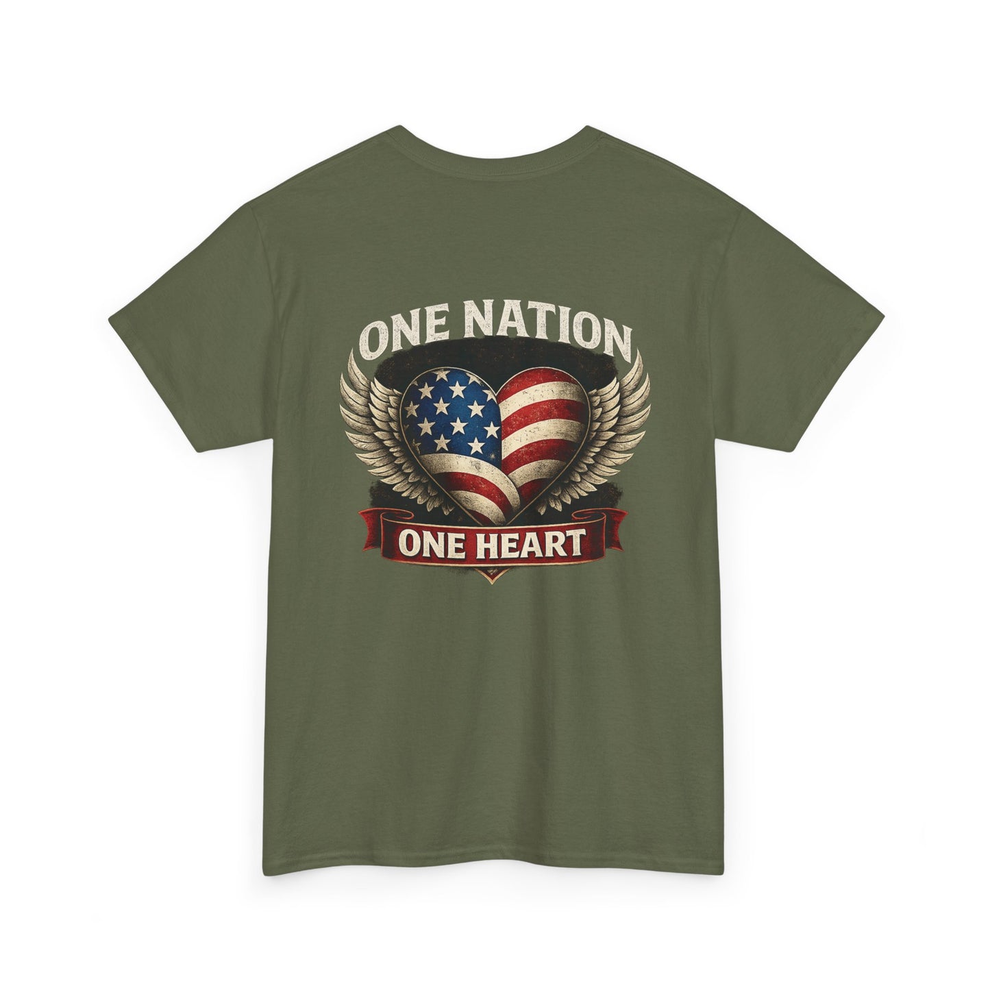 One Nation One Heart Wings Tee