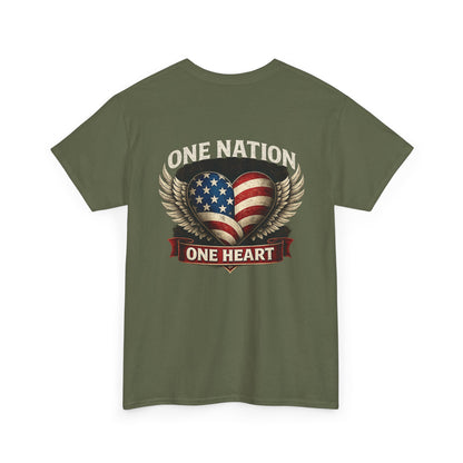 One Nation One Heart Wings Tee