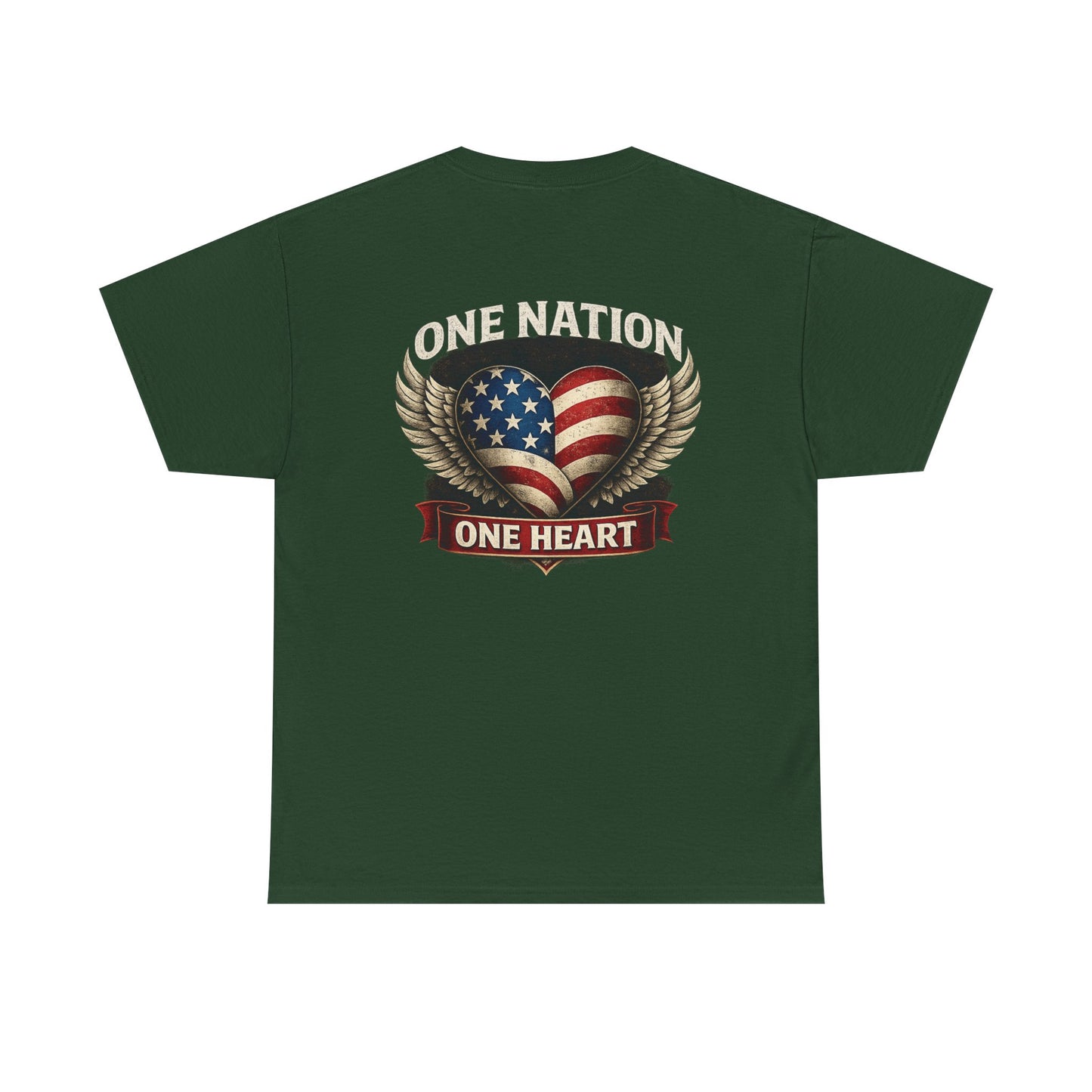 One Nation One Heart Wings Tee