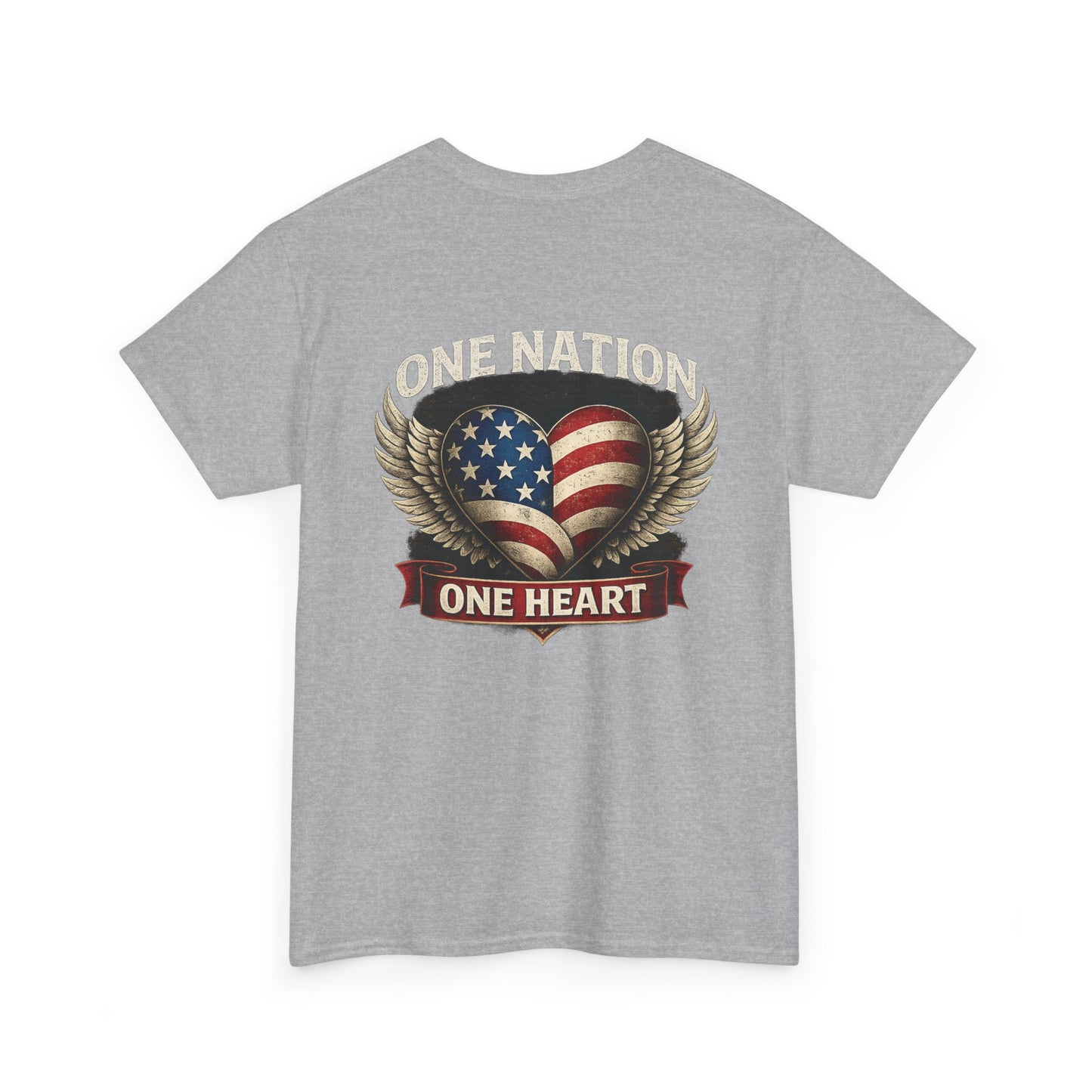 One Nation One Heart Wings Tee
