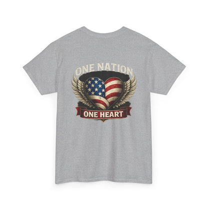 One Nation One Heart Wings Tee