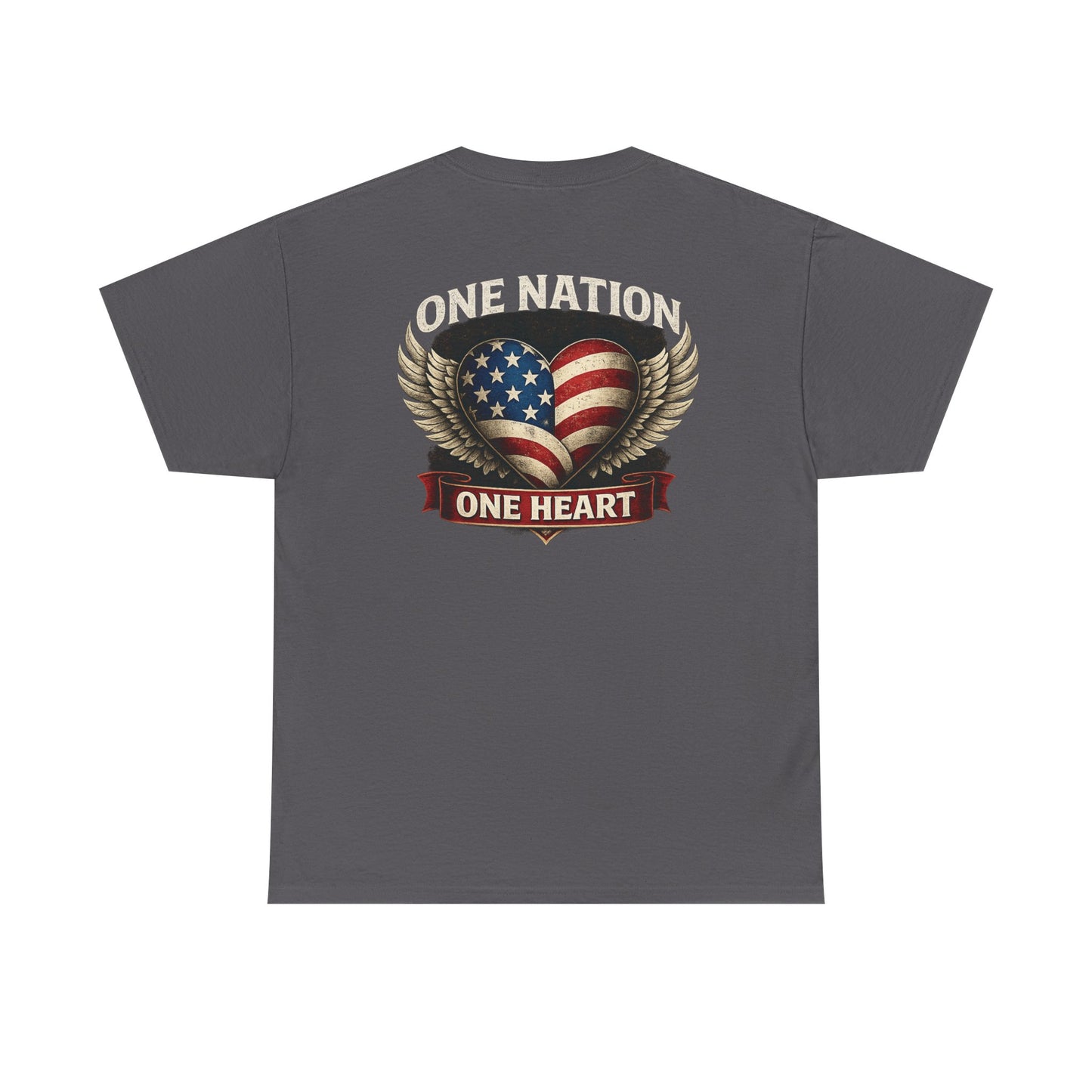 One Nation One Heart Flag Tee