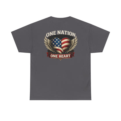 One Nation One Heart Flag Tee