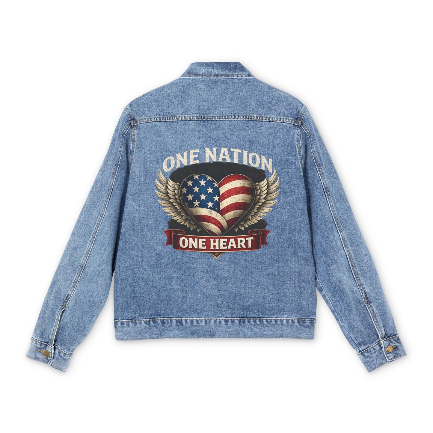 One Nation One Heart Denim Jacket