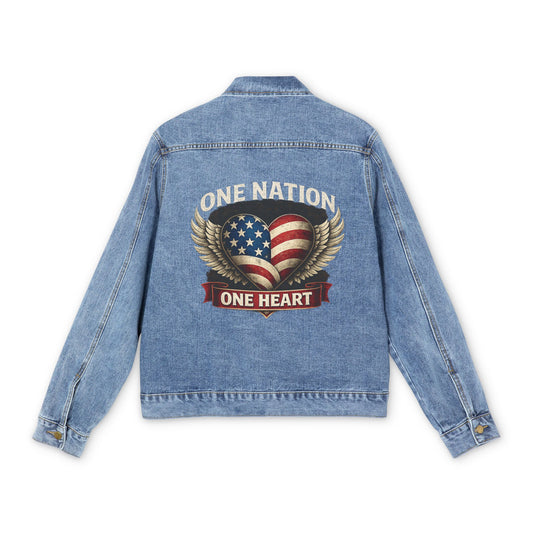 One Nation One Heart Denim Jacket