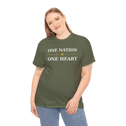One Nation One Heart Flag Tee