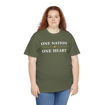 One Nation One Heart Flag Tee