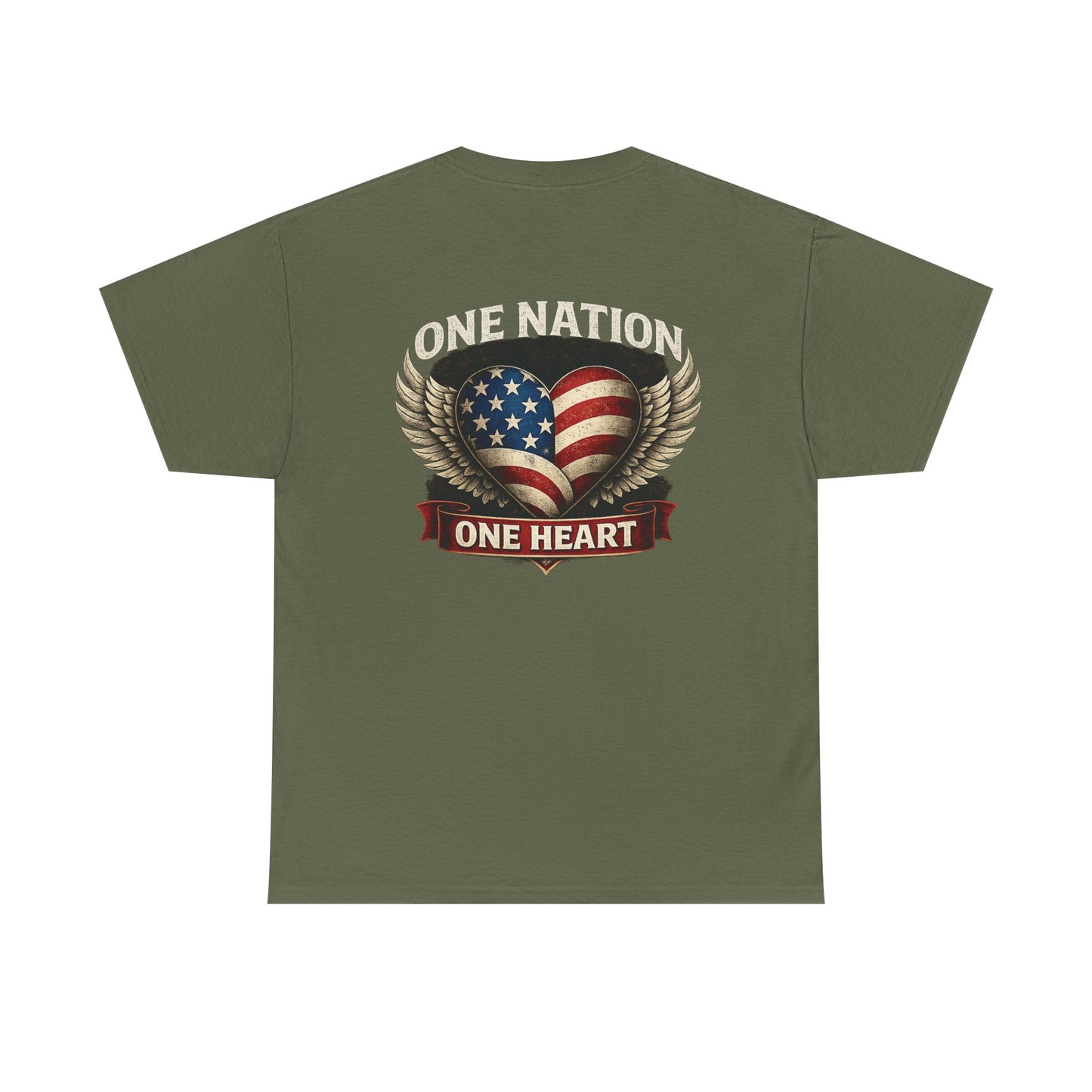 One Nation One Heart Wings Tee