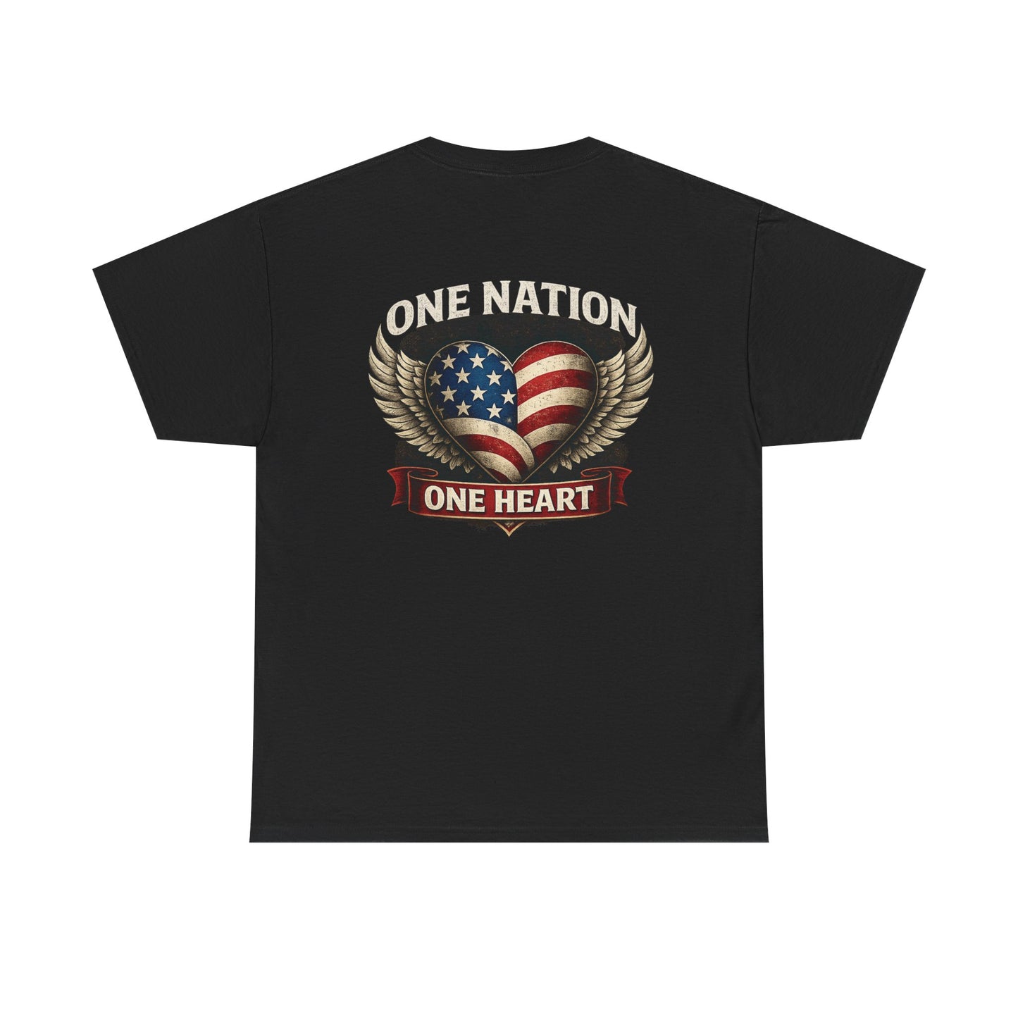 One Nation One Heart Wings Tee