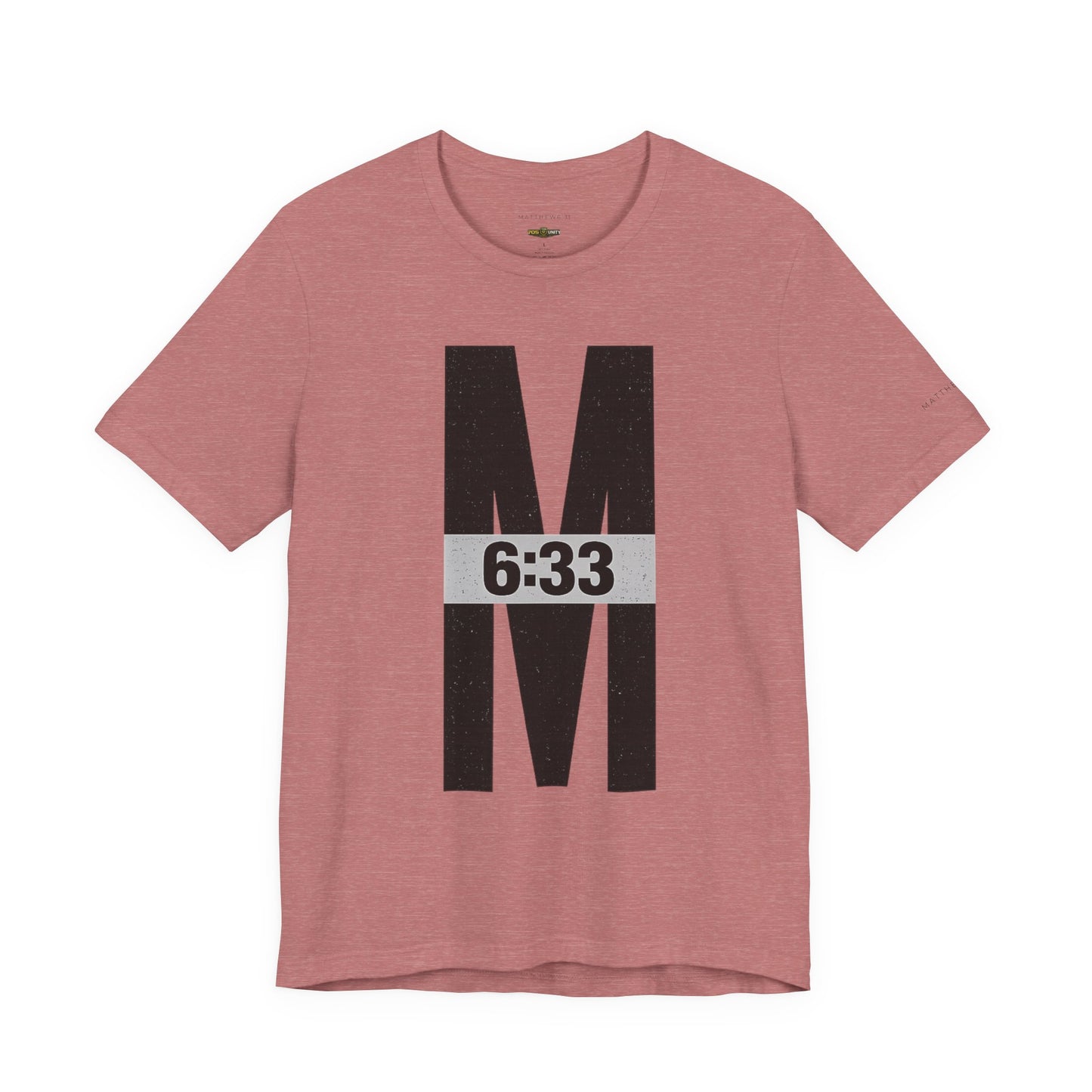 M 6:33 Bible Verse Tee — Seek First the Kingdom | Light Colorways