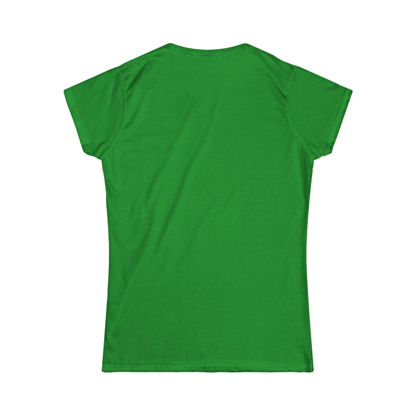 Faith Over Fair, Back of Green t-shirt, no print, on a white background