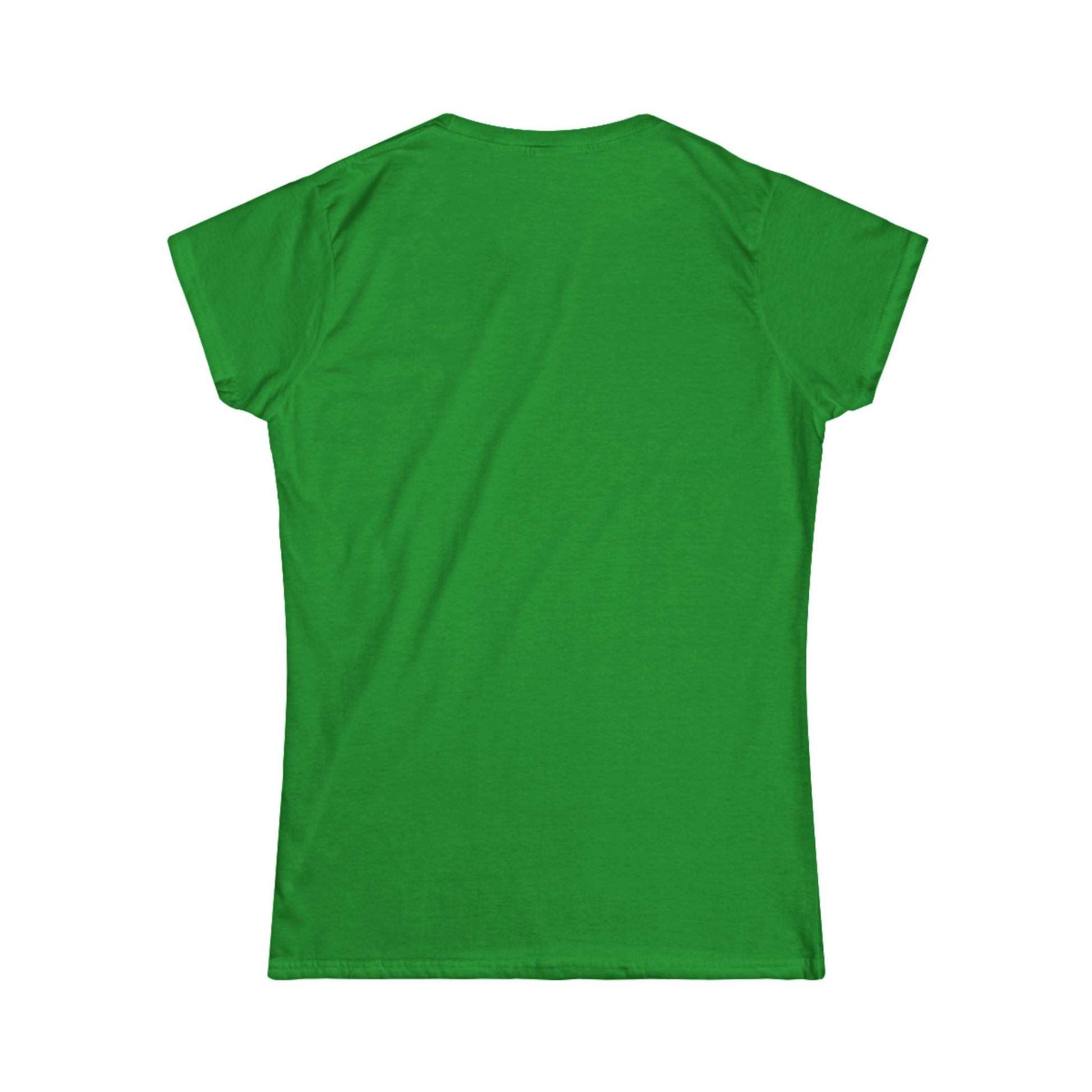 Faith Over Fair, Back of Green t-shirt, no print, on a white background